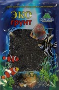 Фото ЭКОГРУНТ грунт для аквариума Цветная мраморная крошка черная блестящая 2-5мм 7кг